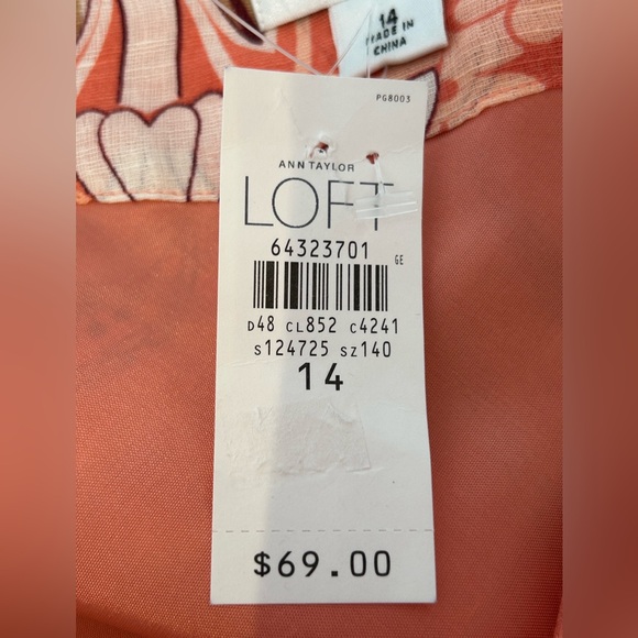 NWT LOFT s14 Silk/linen A-line skirt-lined-drapes beautifully & flattering on! - Picture 5 of 5